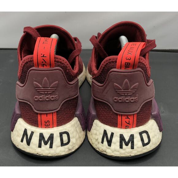 Adidas NMD Boost R1 Stencil Pack Maroon Woman Size 10 Fast Shipping - Picture 5 of 12
